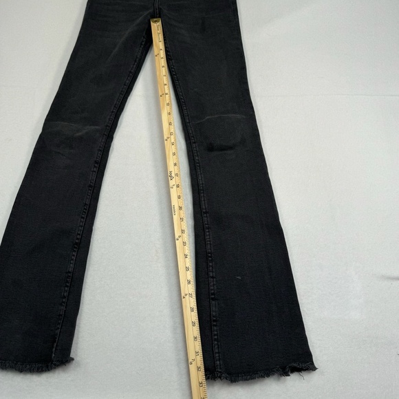 Motel Denim Flare Leg Jeans Womems Size 24X34 Faded Black Mid Rise - Picture 8 of 11